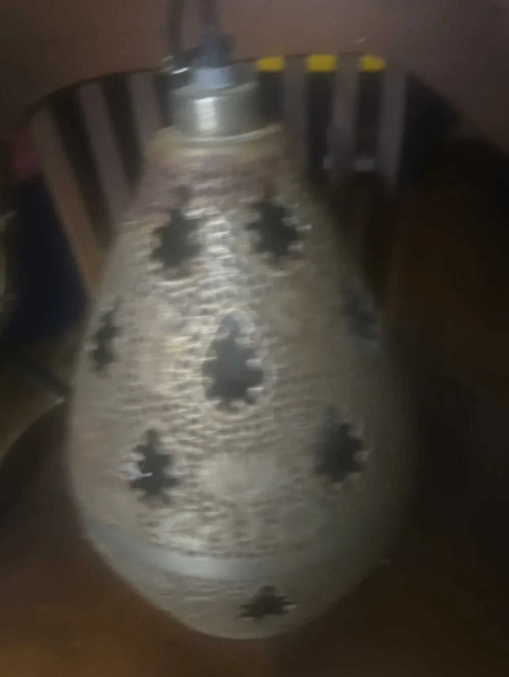1920s Metal Moroccan Hanging Light
